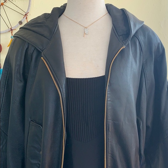 Hooded Leather Jacket 🧥 - Picture 2 of 10